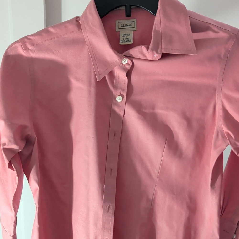 L.L. Bean Pink Button Down Shirt